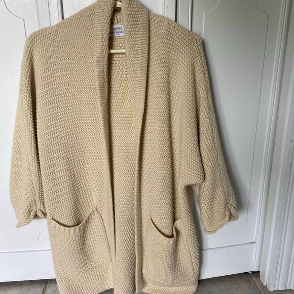 The Skinny x Jillian Harris Erin Boyfriend Cardigan in Cream - Picture 4 of 4